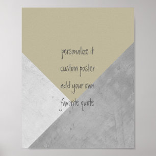custom poster add your own quote geometric modern