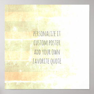 custom poster add your quote shabby chic stripes