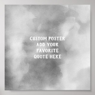 custom poster add your quote watercolor design