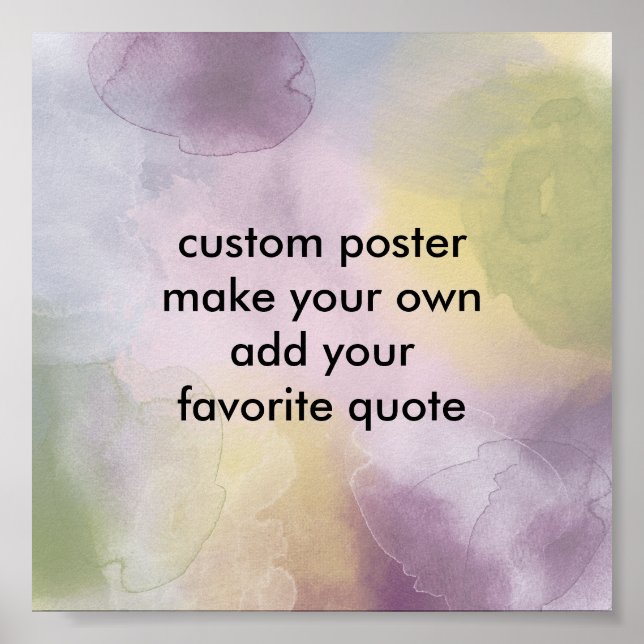 custom poster make your own add your quote (Front)