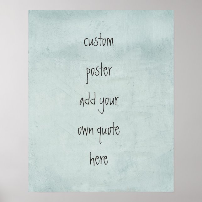 custom poster personalise with your own quote (Front)