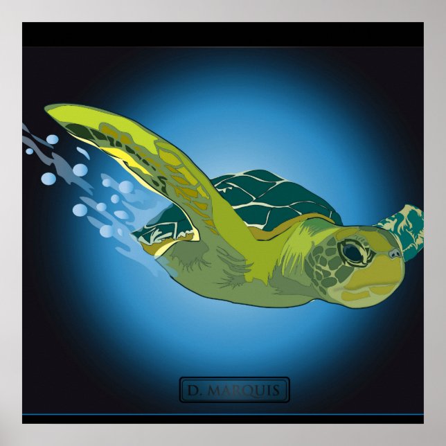 CUSTOM POSTER- SEA TURTLE POSTER (Front)