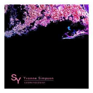 Custom POSTER SIGN Pink Purple Black Modern