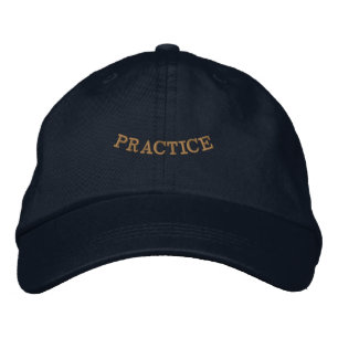 Custom Practice Text Goal Chasing Comfort Navy Embroidered Hat