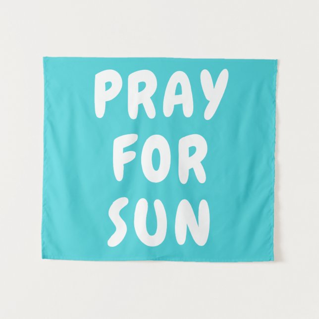 Custom Pray for Sun Playroom Nursery Boho Kid Wall Tapestry (Front (Horizontal))