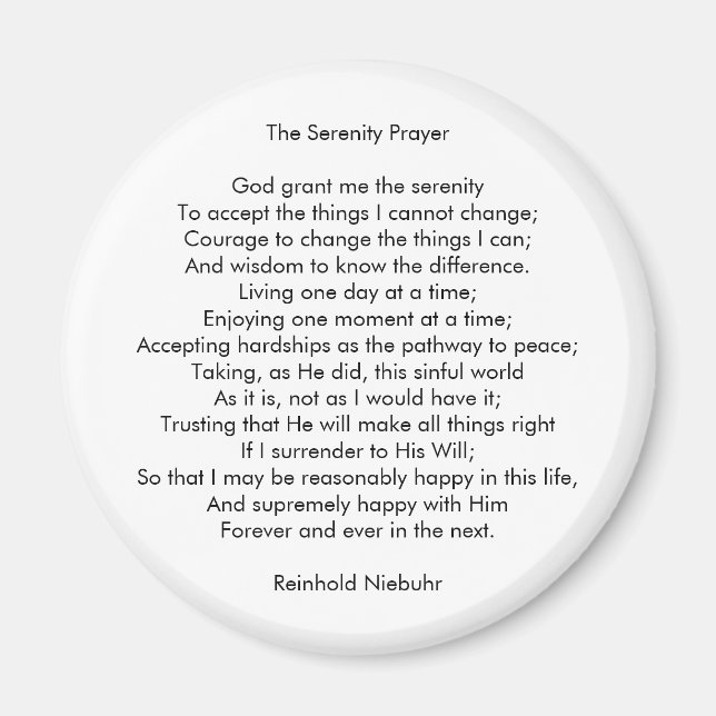 Custom prayer song motivational quote message magnet (Front)