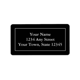 Custom Pre-addressed Black & White Mailing Labels