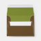 Custom Pre-Addressed Brown and Green Envelope