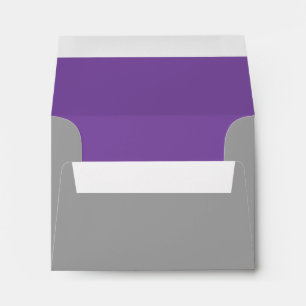 Custom Pre-Addressed Grey & Purple Envelope