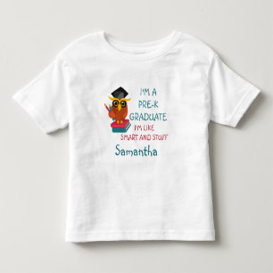 Custom Pre-K Graduate 2022 Cute Owl Fun Graduation Toddler T-Shirt