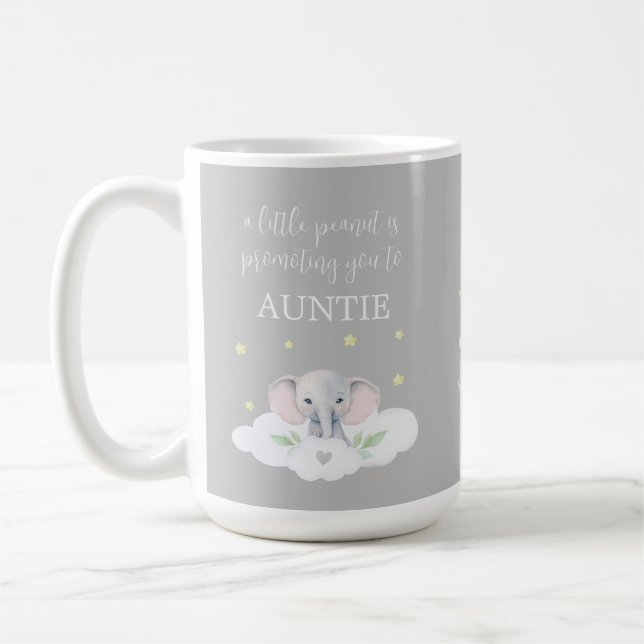 Custom Pregnancy Announcement Mug Cute Grey (Left)