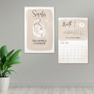 Custom Pregnancy Calendar, 9 Months Maternity Calendar