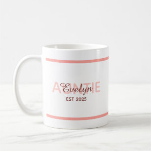 Custom Pregnancy Gender Reveal Simple Minimalist Coffee Mug