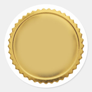 Custom Premium 3D Seal Blank Starburst Foil Gold