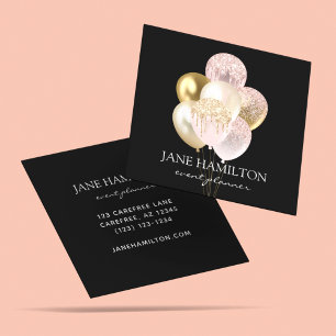 Custom Premium Elegant Black Square Business Card