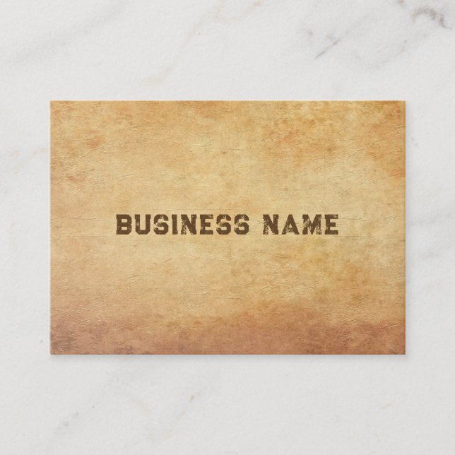 Custom Premium Thick Luxe Nostalgic Old Paper Look Business Card (Front)