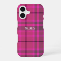 Custom preppy pink & purple plaid tartan