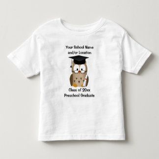 Custom Preschool Graduation T-Shirt, Wise Owl Toddler T-Shirt