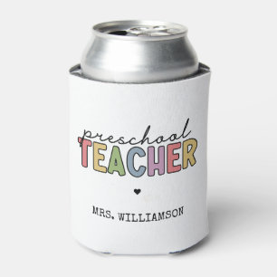Custom Preschool Teacher Personalised Gifts  Can Cooler