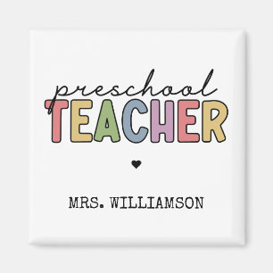 Custom Preschool Teacher Personalised Gifts Magnet