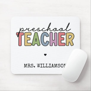 Custom Preschool Teacher Personalised Gifts Mouse Mat