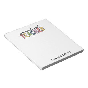 Custom Preschool Teacher Personalised Notepad