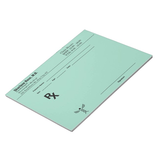 Custom Prescription Notepad – Editable Doctor RX  (Angled)