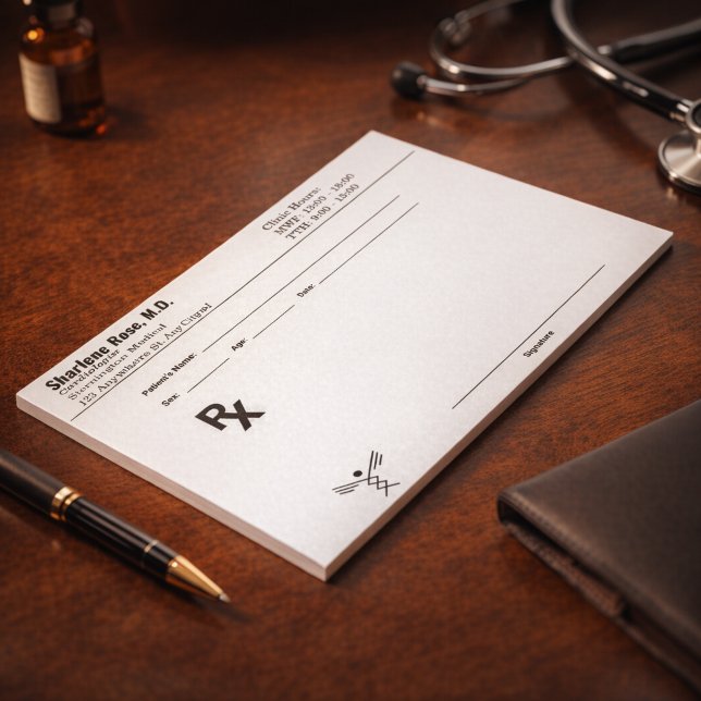 Custom Prescription Notepad – Editable Doctor RX  (Custom Prescription Notepad – Editable Doctor RX Pad!)