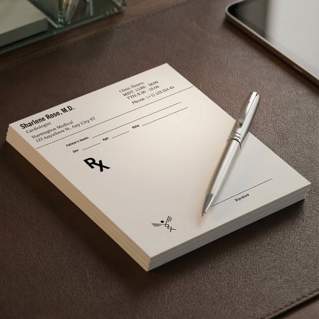 Custom Prescription Notepad – Editable Doctor RX  (Custom Prescription Notepad – Editable Doctor RX Pad!)