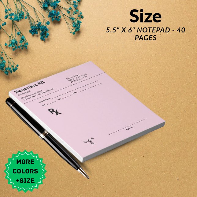 Custom Prescription Notepad – Editable Doctor RX  (Minimalist Custom Prescription Notepad – Editable RX Pad)
