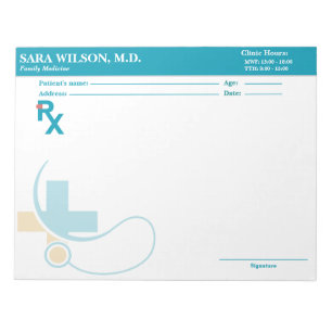 Custom Prescription Pad Template   Editable RX Not