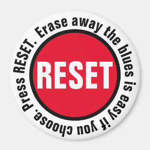 Custom Press the Reset Button Magnet