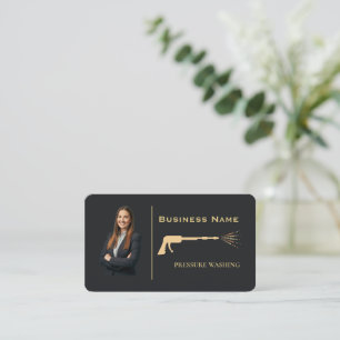 Custom Pressure Washer modern Power Washing Business Card