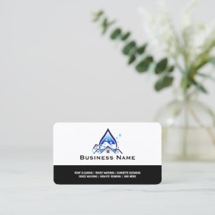 Custom Pressure Washer simple Power Washing Business Card