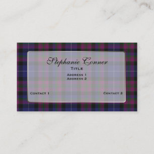 Custom Pride of Scotland Colourful Plaid Business Card