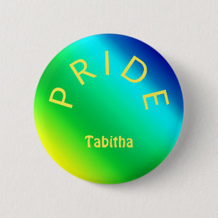 Custom PRIDE Rainbow Multicolor Personalised  6 Cm Round Badge