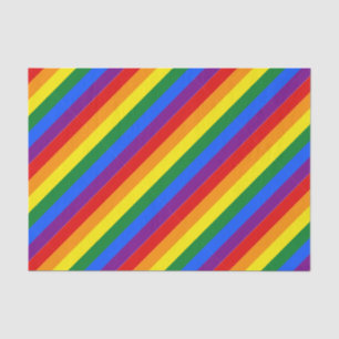 Custom Pride Rainbow Stripes Invitation Tissue Paper