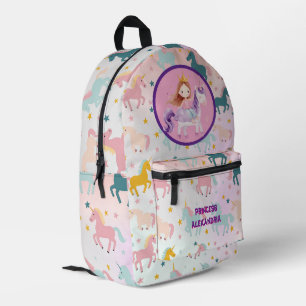 Custom Princess Unicorn Printed Backpack