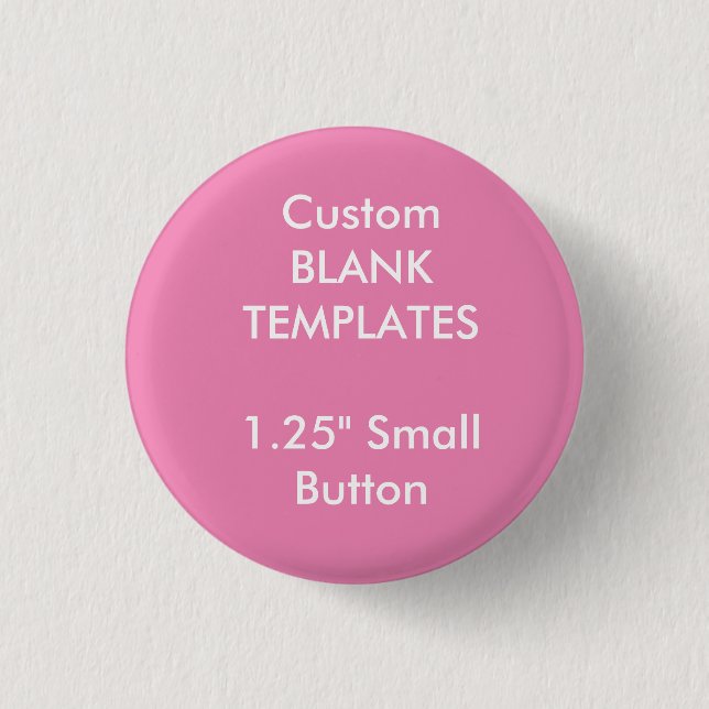 Custom Print 1.25" Small Button Pin Blank Template (Front)