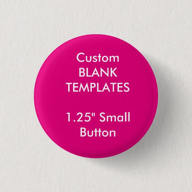 Custom Print 1.25" Small Button Pin Blank Template (Front)