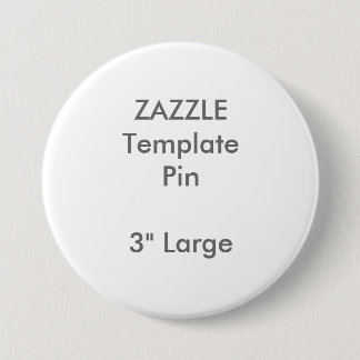 Custom Print 3" Large Round Pin Blank Template
