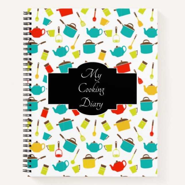 Custom Print Cooking Diary  Notebook (Front)