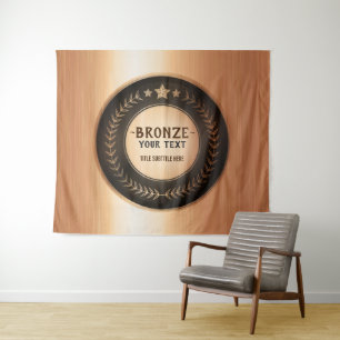 CUSTOM PRINT DIY MEDAL Bronze Champion EDITABLE Tapestry