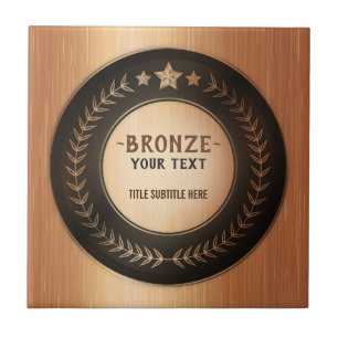 CUSTOM PRINT DIY MEDAL Bronze Champion EDITABLE Tile