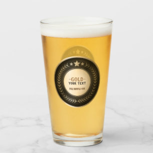CUSTOM PRINT DIY MEDAL Gold #1 Champion EDITABLE Glass
