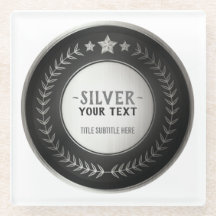 CUSTOM PRINT DIY MEDAL Silver Champion EDITABLE