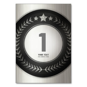 CUSTOM PRINT DIY Silver Table Number EDITABLE