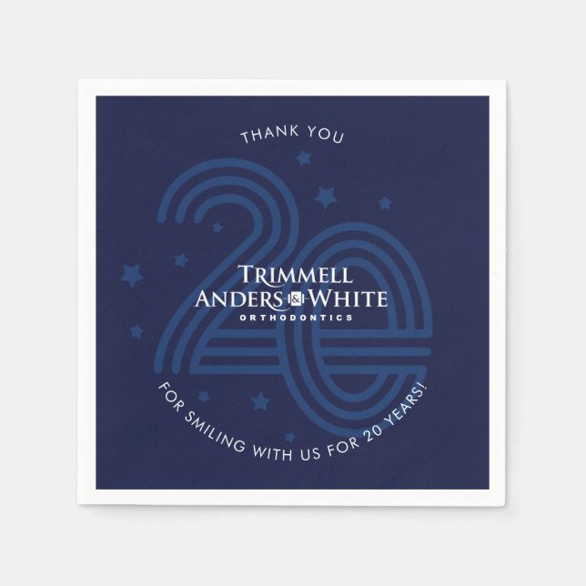 CUSTOM PRINT ORDER  for Kelsey - 20th insert Napkin (Front)