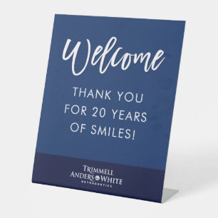 CUSTOM PRINT ORDER Kelsey 20th Anniversary Welcome Pedestal Sign