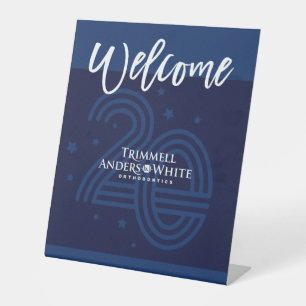 CUSTOM PRINT ORDER Kelsey 20th Anniversary Welcome Pedestal Sign